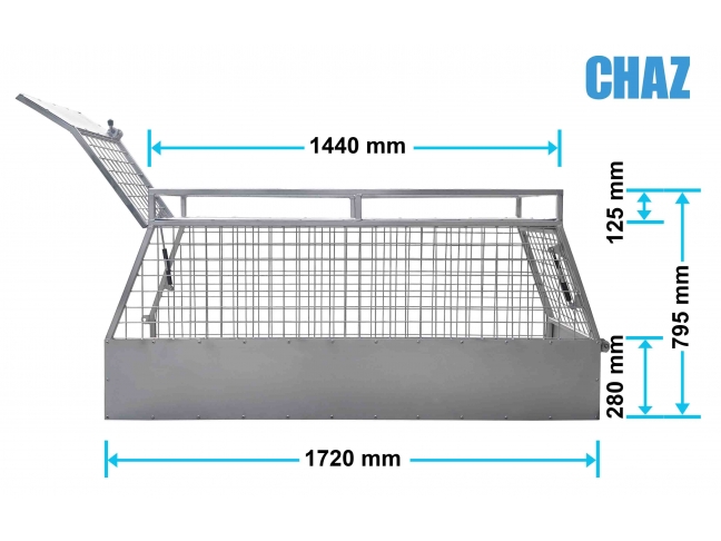 Dog cage 795mm with roof