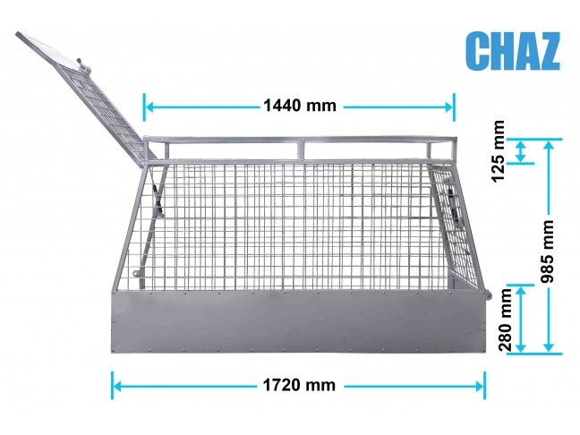 Dog cage 985mm with roof
